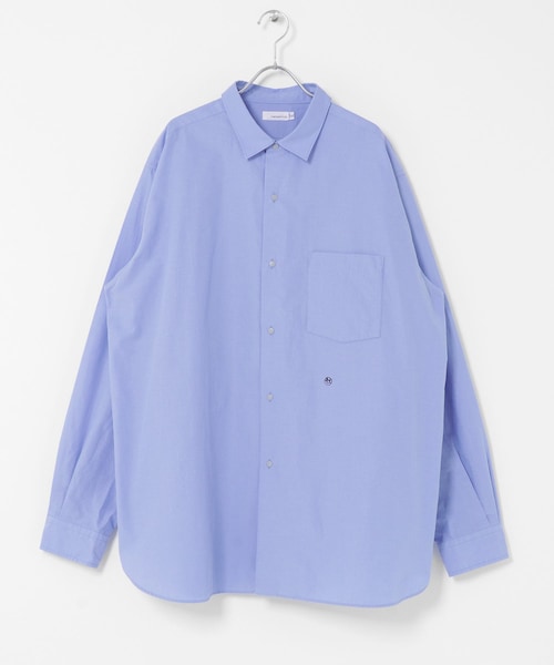 EKAL（エカル）の「nanamica　Regular Collar Wind Shirts（シャツ/ブラウス・メンズ・Sax/Gray・M/L/XL）」の3枚目の写真