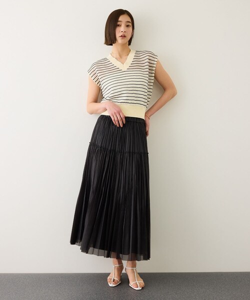 ROPE'（ロペ）の「ピンタックサマーノースリーブニット/イージーケア（ニット/セーター・レディース・ホワイト系/クリーム・F）」の7枚目の写真