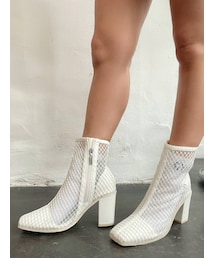 GYDA | スクエアメッシュ ショートブーツ(ブーツ)