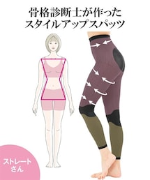 nissen（ニッセン）の「骨格診断士が作った スタイルアップスパッツ　ストレート（レギンス/スパッツ）」
