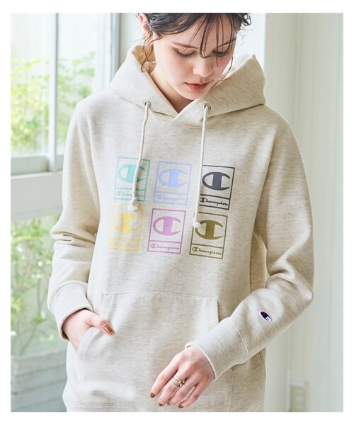 nissen（ニッセン）の「フード付プルオーバー/チャンピオン（パーカー・レディース・オートミール/インクブルー/黒・L/LL/3L/4L/5L/6L/8L/10L）」の14枚目の写真