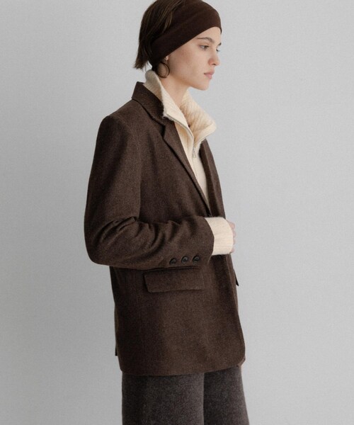 URBAN RESEARCH Sonny Label（アーバンリサーチサニーレーベル）の「ツイードテーラードジャケット（テーラードジャケット・レディース・ブラウン/ダークブラウン・Free）」の7枚目の写真