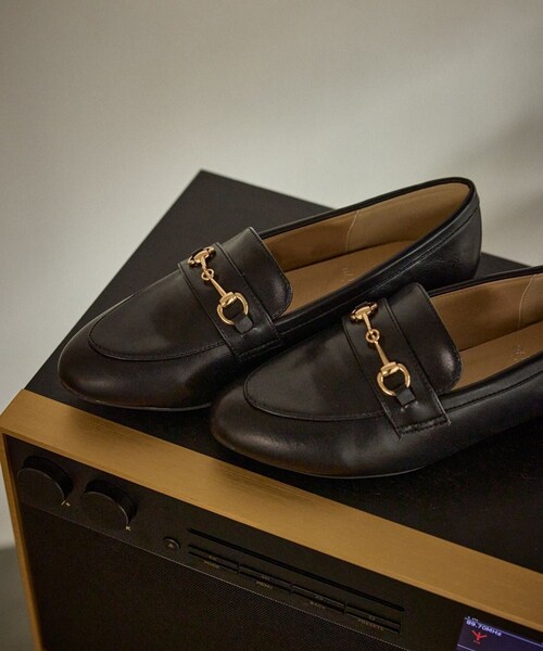 ROPE' PICNIC(ロペピクニック)の「ROPE' PICNIC PASSAGE byHARUTA/ビット付フラットローファー(ローファー・レディース・ブラック/キャメル・23.0/23.5/24.0/24.5)」の1枚目の写真