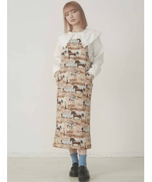 merry jenny | パイルジャガードロングジャンスカ(ジャンパースカート)