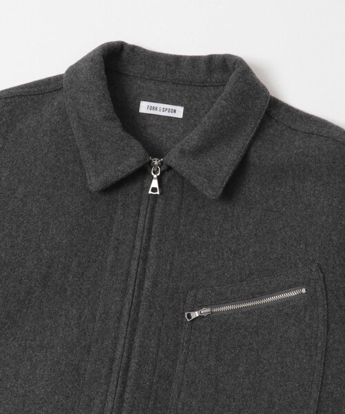 URBAN RESEARCH DOORS(アーバンリサーチドアーズ)の「FORK&SPOON ウールショートブルゾン(ブルゾン・メンズ・NAVY/CHARCOAL/BROWN・4/5)」の16枚目の写真