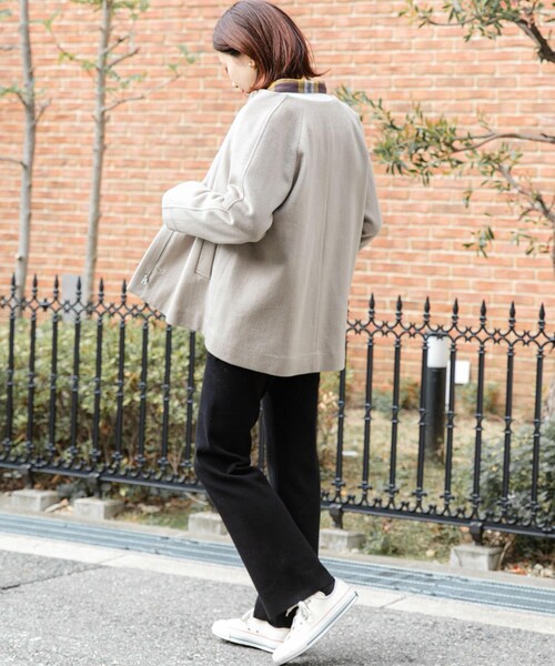 URBAN RESEARCH Sonny Label（アーバンリサーチサニーレーベル）の「ノーカラーショートコート（ノーカラージャケット・レディース・ミント/ブラック/ベージュ・FREE）」の17枚目の写真