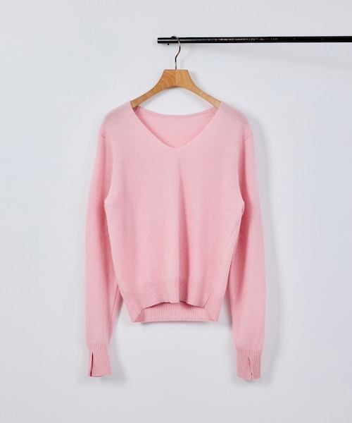 ROPE'（ロペ）の「カシミヤVネックニットプルオーバー（ニット/セーター・レディース・ブラック/ベージュ/ピンク系/グレー/レッド・F）」の9枚目の写真