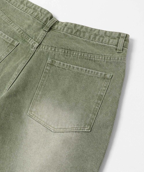 SENSE OF PLACE by URBAN RESEARCH（センスオブプレイスバイアーバンリサーチ）の「ツイストデニムワイドパンツ（デニムパンツ・メンズ・GREEN/L.INDIGO・M/L）」の12枚目の写真