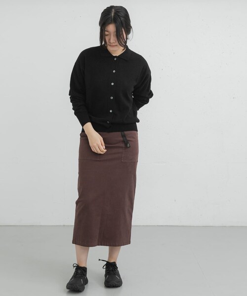 EKAL（エカル）の「ウールハイゲージニットカーディガン（カーディガン/ボレロ・レディース・ベージュ/モクグレー/ブラック・one）」の10枚目の写真