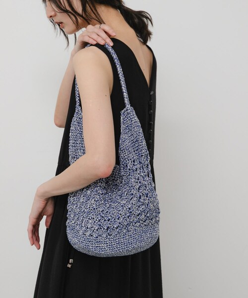 SENSE OF PLACE by URBAN RESEARCH(センスオブプレイスバイアーバンリサーチ)の「メタリックヤーンバッグ(かごバッグ・レディース・SILVER/NAVY/BROWN/MIX・One)」の14枚目の写真