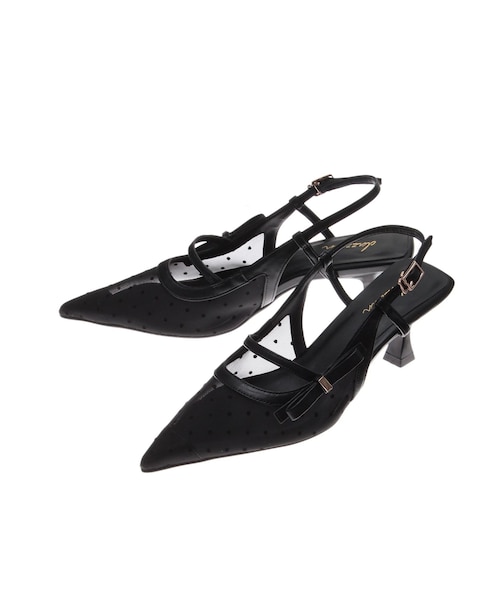 dazzlin（ダズリン）の「サイドリボンプラットフォームパンプス（ブーツ・レディース・オフホワイト/ブラック/ピンク/ミックス・M/L）」の22枚目の写真