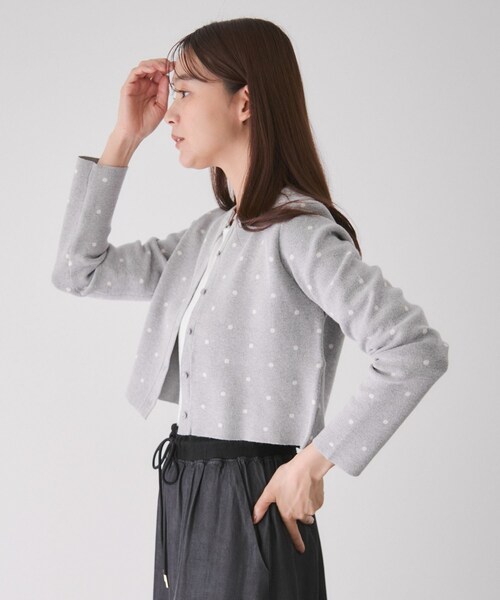 Jayro(ジャイロ)の「ドット柄カーディガン(カーディガン/ボレロ・レディース・ブラック系/グレー/ホワイト系・M)」の16枚目の写真