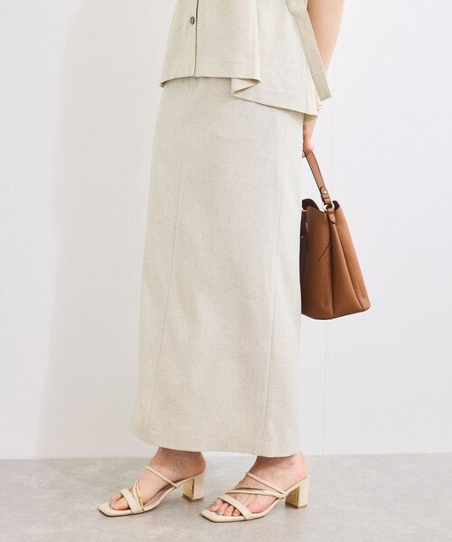 VIS（ビス）の「【セットアップ対応】Iラインスリットスカート（スカート・レディース・チャコール/オフホワイト・M/S）」の11枚目の写真
