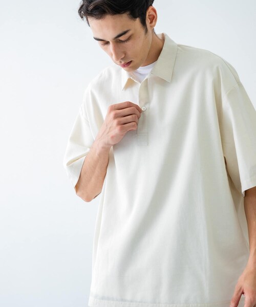 URBAN RESEARCH（アーバンリサーチ）の「『UR TECH DRYLUXE』高機能リネンポロシャツ（ポロシャツ・メンズ・FADE BLACK/BEIGE/BURGUNDY・M/L）」の5枚目の写真