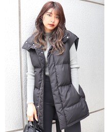 MURUA | ロングエアコンダウンベスト(ダウンベスト)