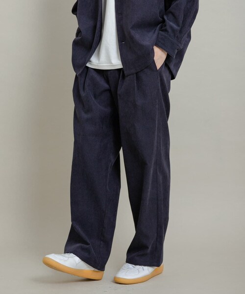 SENSE OF PLACE by URBAN RESEARCH（センスオブプレイスバイアーバンリサーチ）の「ブロックコーデュロイワイドスラックス（その他パンツ・メンズ・KHAKI/NAVY/BROWN・M/L）」の6枚目の写真