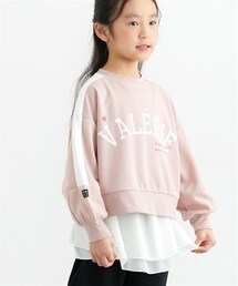 QUNTSTYLE | ショート丈袖ライントレーナー（女の子）(スウェット)
