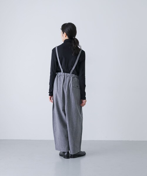 かぐれ（カグレ）の「HAVERSACK　C/Lピンストライプサロペットパンツ（サロペット/オーバーオール・レディース・Top grey・0）」の8枚目の写真