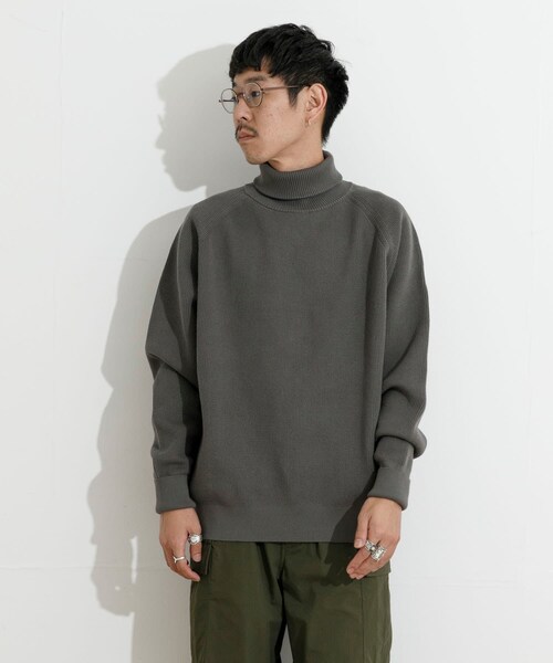 THE GOODLAND MARKET（ザグッドランドマーケット）の「KEIMEN　KM-Turtleneck knit（ニット/セーター・メンズ・Green/Black/Gray・M/L/XL）」の19枚目の写真