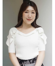 MERCURYDUO | 2WAYデザインラッフルニット(ニット/セーター)