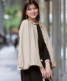 7days Life Styling | タックノーカラーボリューム袖ブルゾン<大きいサイズ有>(ブルゾン)