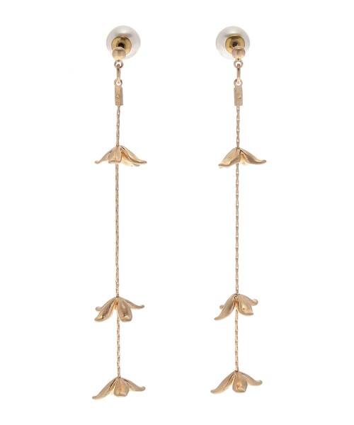 LAGUNAMOON（ラグナムーン）の「LADYフラワーチェーンピアス（ピアス（両耳用）・レディース・ゴールド・F）」の2枚目の写真