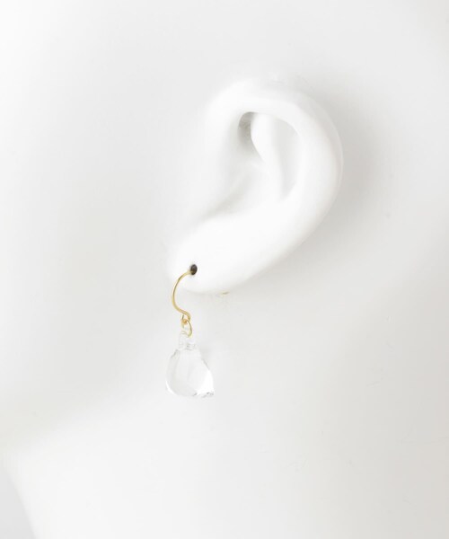 URBAN RESEARCH DOORS(アーバンリサーチドアーズ)の「『別注』HARIO Lampwork Factory×DOORS テトラピアス(ピアス(両耳用)・レディース・クリア・FREE)」の5枚目の写真