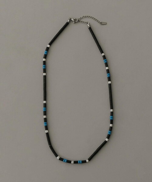 SMELLY（スメリー）の「ステンレスカラービースネックレス（ネックレス・メンズ・BK/BL・-）」の2枚目の写真