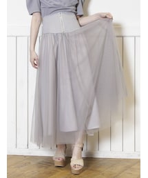 dazzlin | ツイルコルセットチュールスカート(スカート)