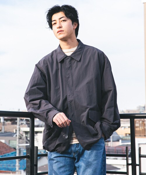 URBAN RESEARCH DOORS（アーバンリサーチドアーズ）の「『別注』Snow Peak Apparel×DOORS　NYLON WASHER JACKET（テーラードジャケット・メンズ・GREIGE/CHARCOAL/BLACK・M/L/XL）」の17枚目の写真