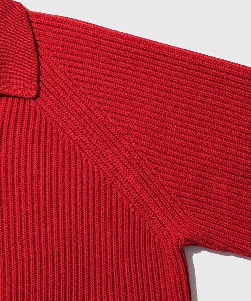 ADAM ET ROPE'（アダムエロペ）の「《別注》【BATONER/バトナー】EX SOLIDWOOL RIB SKIPPER（ニット/セーター・メンズ・ブラック/ダークブラウン/レッド・2/3/4）」の13枚目の写真