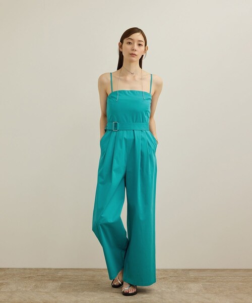 ROPE'(ロペ)の「コットンサテンオールインワン/洗える(つなぎ/オールインワン・レディース・ネイビー/ターコイズ・F)」の15枚目の写真