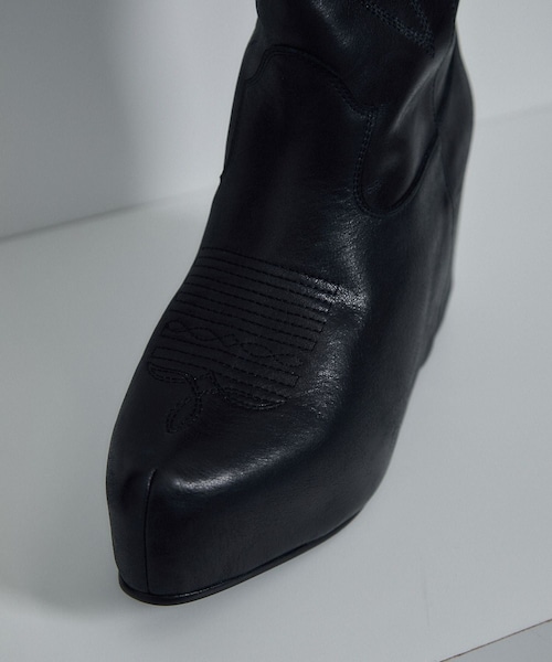 ADAM ET ROPE'(アダムエロペ)の「【J'aDoRe・店舗限定】【TANAKA(タナカ)】WESTERN LONG BOOTS(ブーツ・レディース・ブラック・23.5/24.5/25.5)」の12枚目の写真