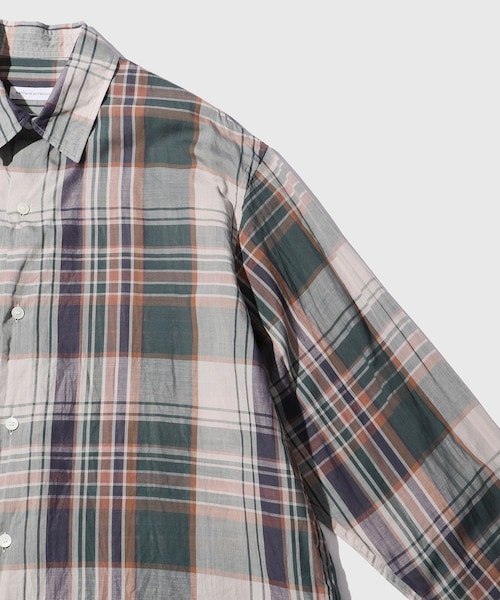 ADAM ET ROPE'(アダムエロペ)の「【KAPTAIN SUNSHINE/キャプテンサンシャイン】Gauze Plaid Plain Shirt(シャツ/ブラウス・メンズ・ホワイト系/グリーン系・2/3/4)」の10枚目の写真