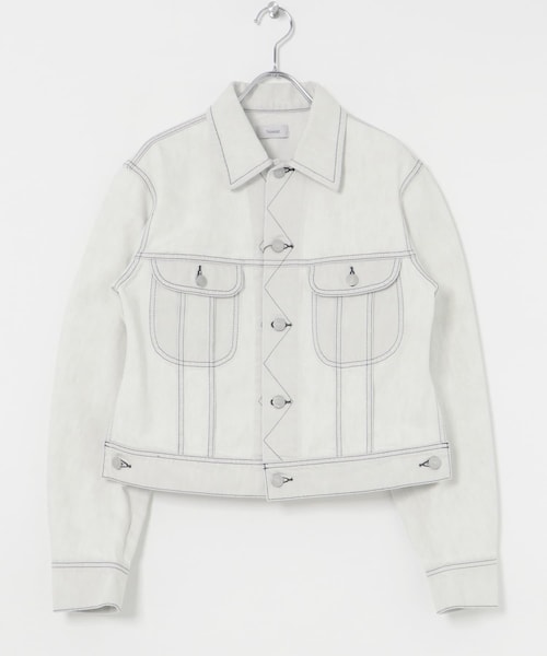 URBAN RESEARCH(アーバンリサーチ)の「Nomat Mini Trucker Jacket(デニムジャケット・レディース・IvoryWhite・1)」の1枚目の写真