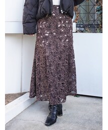 MERCURYDUO | カットワーク刺繍フレアロングスカート(スカート)