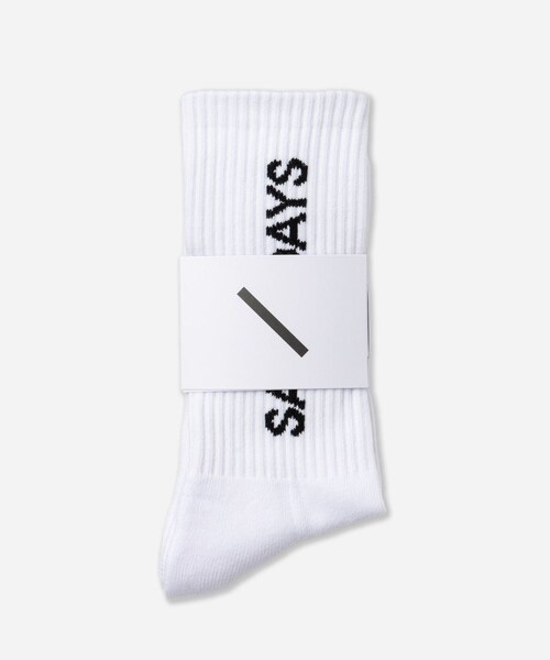 Saturdays NYC(サタデーズ ニューヨークシティ )の「Logo Socks(ソックス/靴下・レディース・ブラック/ホワイト・F)」の11枚目の写真