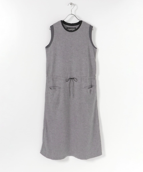MAUVAISES HERBES　ウエストギャザーノースリーブワンピース∴