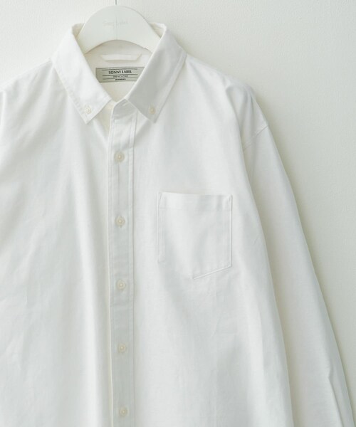 URBAN RESEARCH Sonny Label（アーバンリサーチサニーレーベル）の「抗菌オックスボタンダウン長袖シャツ（シャツ/ブラウス・メンズ・ホワイト/サックス/ネイビー/オフストライプ/ブルーストライプ・S/M/L/XL）」の16枚目の写真