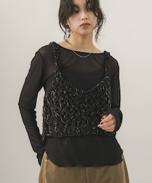 KBF | シアーギャザーロンTEE(Tシャツ/カットソー)