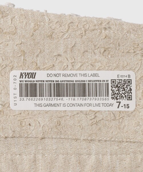 ADAM ET ROPE'（アダムエロペ）の「【KYOU/キョウ】ALICE GRAPHIC MEMORIAL JACKET（テーラードジャケット・メンズ・キナリ・1/2）」の13枚目の写真