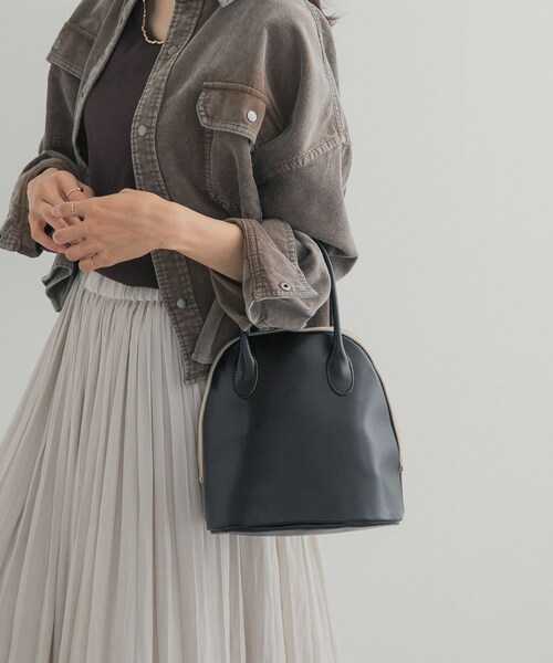 URBAN RESEARCH DOORS(アーバンリサーチドアーズ)の「TIDEWAY MOSS BOSTON S(ハンドバッグ・レディース・BLACK/WINE・Free)」の4枚目の写真