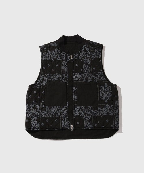 ADAM ET ROPE'（アダムエロペ）の「【NOMA RHYTHM TEXTILE/ノーマリズム テキスタイル】Reversible Work Vest（ベスト・メンズ・ブラック・3）」の3枚目の写真