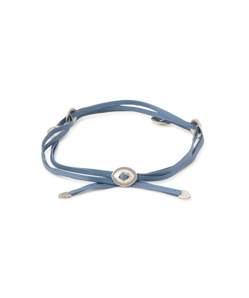 ADAM ET ROPE'(アダムエロペ)の「【J'aDoRe・店舗限定】【PUNTOVITA(プントヴィータ)】コンチョマルチベルト(ベルト・レディース・キナリ/ブラウン/ブルー・F)」の8枚目の写真