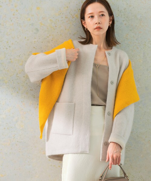 URBAN RESEARCH ROSSO（アーバンリサーチロッソ）の「エアリーニットジャケット（カーディガン/ボレロ・レディース・L/GRAY/YELLOW/MOCHA・FREE）」の11枚目の写真