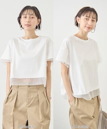 ROPE' PICNIC | 【ベストヒット】70シルケットシアードッキングトップス/着丈が選べる・UVカット・接触冷感(Tシャツ/カットソー)
