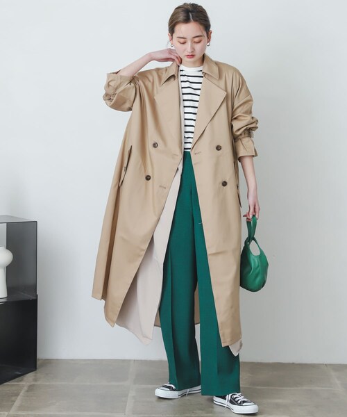 SENSE OF PLACE by URBAN RESEARCH（センスオブプレイスバイアーバンリサーチ）の「2WAYトレンチコート（ステンカラーコート・レディース・BEIGE/GREIGE・FREE）」の12枚目の写真