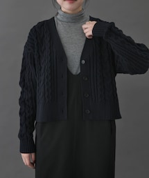 FORK&SPOON | FORK&SPOON　ケーブルVネックカーディガン(カーディガン/ボレロ)