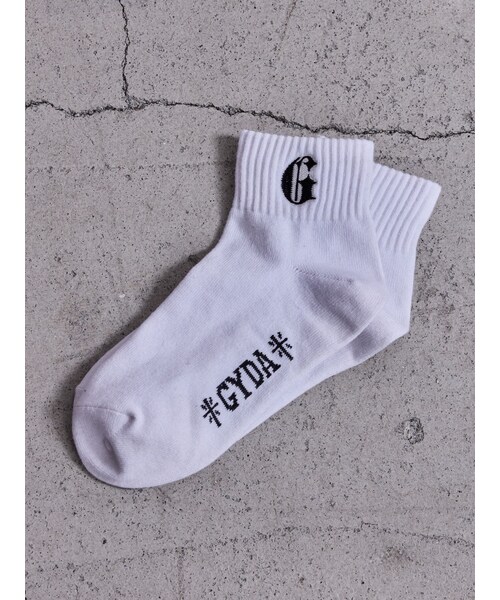 GYDA（ジェイダ）の「ONE G POINTショートSOX（ソックス/靴下・レディース・オフホワイト/ブラック・F）」の2枚目の写真