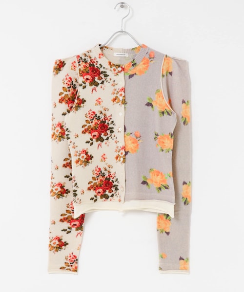 dual-tone bloom cardigan